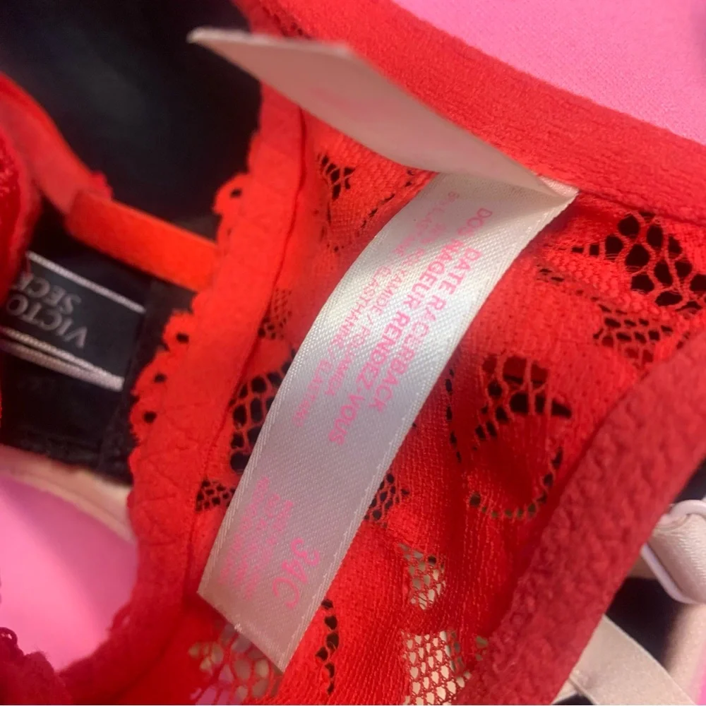Victoria Secret PINK Bundle 5 Bras Variety Plunge Dream Angels Multi Lined Lace - Picture 9 of 11